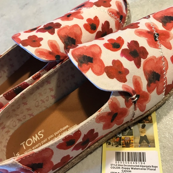 Toms Shoes - Toms limited edition Poppy espadrille
